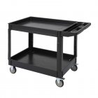 US GARVEE Service Cart 2 Shelf Storage Handle 500 lbs Capacity for Warehouse Garage Cleaning Manufacturing