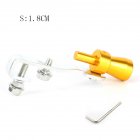 US Vehicle Refit Device Turbo Sound Muffler Turbo Whistle Exhaust Pipe Sounder Motorcycle Sound Imitator Caliber: S size1.8cm gold