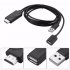 USB Female to HDMI Male HDTV Adapter Cable for iPhone8  7  7plus  6s  6 plus black