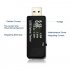 USB Tester DC Voltmeter 5 30V Volt Meter Charger Capacity Indicator Time Display Mobile Battery Power Detector black