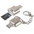 USB3 1 Card Reader Single TF High Speed TYPE C for Huawei Sumsung Silver