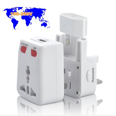 World Travel Adapter with USB