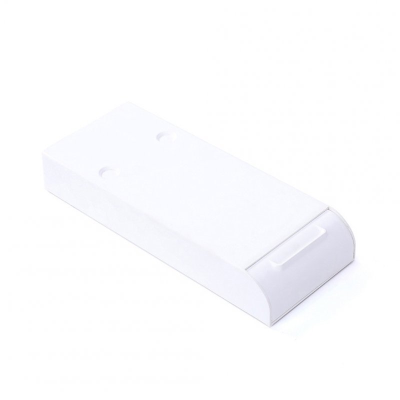 Under-table Storage Box Drawer Nail-free Paste Desktop Organizer with Lid white