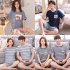 Unisex Lovers Fashion Pattern Short Sleeved Pure Cotton Loose Home Wear