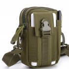 Unisex Sports Multi-functional Outdoor Running Waist Bag Mini Shoulder Bag ArmyGreen_17.5*12*8 (CM)