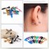 Unisex Stainless Steel Piercing Nail Screw Stud Earrings Punk Helix Ear Piercings Fashion Jewelry    Green