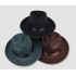 Unisex Wool Felt Fedora Hat Classic Men Wide Brim Fedoras Jazz Cap for Head Size 58 60cm Greyish green L  58 60cm 