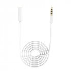 Universal 3.5mm Audio Extension Cable 4-pole Male to Female Headphone Extension Code for Mp3 Phone Tablet Desktop white