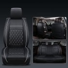 Universal All <span style='color:#F7840C'>Car</span> Leather Support Pad <span style='color:#F7840C'>Car</span> <span style='color:#F7840C'>Seat</span> Covers Cushion Accessories Black and white standard edition single