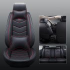 Universal Car Seat Covers 3D PU Leather Set Cushion Full Protector Black Red Deluxe Edition