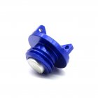 Universal Motorcycle Engine Oil Cap CNC Filler Cover for Kawasaki z800 z1000 ZX-6R blue