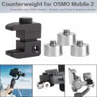 Universal Phone Stabilizer Gimbal Counterweight Counter Weights for OSMO Mobile 2 black