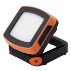 Universal Portable Led Work Light 5.5w Rechargeable Hidden Hook 360-degree Free Rotation Lamp orange