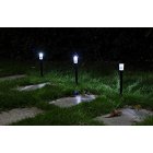 Urparcel 6Pcs Outdoor Solar Power Rechargeable LED Path Way Wall Landscape Mount Garden Fence Lamp Light