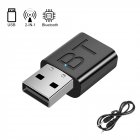 Usb Bluetooth 5.0 Transmitter Receiver Adapter Stereo Rca Usb 3.5mm Aux Hifi Audio For Tv Pc Headphones black