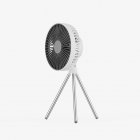 Usb Chargeable Desk Tripod Stand Air Cooling Fan With Night Light Outdoor Camping Ceiling Fan Multifunction Home Appliances White (DQ213) 4000mAh-Standard
