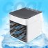 Usb Mini Air Cooler Plug And Play Quiet Fan With Colorful Night Light Air Cooler Off white
