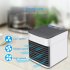 Usb Mini Air Cooler Plug And Play Quiet Fan With Colorful Night Light Air Cooler Off white