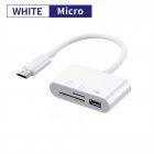 Usb Type C Card Reader Data Transfer Adapter Micro Interface Android Phone Computer Multi-function Otg/sd/tf Card U Disk Card Reader White
