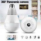 V380 Bulb Shaped Wireless Camera WIFI Remote Monitoring Network Camera Mobile Phone Home 360 Degree Panoramic Monitor 2 million (1080P) pixels