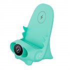 V8 Wireless Fast Charging Charger Stand Holder Unique Mini Chair Shape Ergonomic Mobile Phone Desktop Station green