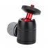 VELEDGE 360   Rotatable Mini Gimbal Tripod Ball Head Mount with 3 8 to 1 4 Adapter black red