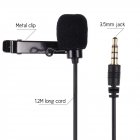 VELEDGE VD-S1 Lavalier Microphone Lapel Mic Clip-on Omnidirectional Condenser for iPhone Ipad Samsung Android Windows Smartphones  black