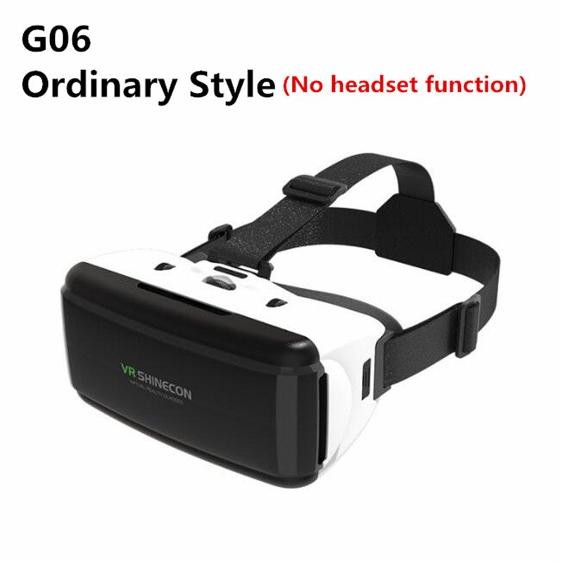 VR Virtual Reality 3D Glasses Box Stereo VR Google Cardboard Headset Helmet for IOS Android Smartphone,Bluetooth Rocker G06 Normal Edition