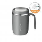 Vacuum Insulated Coffee Mug 500ml Large Capacity Anti-scalding Double Wall 304 Stainless Steel Straw Cup With Lid gray