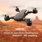WIFI FPV Long Battery RC Drone Wide Angle Selfie Quadcopter High Definition Helicopter Altitude Toys Black 30w