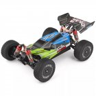 WLtoys 144001 RTR 2.4GHz RC 1/14 Scale Drift Racing Car 4WD Metal Chassis Shaft Ball Bearing Gear Hydraulic Shock Absober green with three batteries