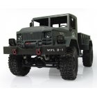 WPL B-14 <span style='color:#F7840C'>RC</span> Truck Remote Control 4 Wheel Drive Climbing Off-Road Vehicle Toy 2.4G Army Toys Car Shape with Head Lighting DIY KIT gray_KIT