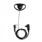 Walkie-talkie D-type Headphones Hands-free Iron Clip Ptt Headset Compatible For Baofeng 666s 888s Uv5r black