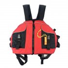 Water Sports Life Vest Oxford Cloth Canoe Kayak Inflatable Boat Raft Safety Life Jacket Buoyancy Swimwear red One size fits all