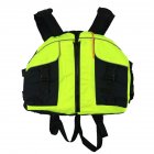 Water Sports Life Vest Oxford Cloth Canoe Kayak Inflatable Boat Raft Safety Life Jacket Buoyancy Swimwear fluorescent green One size fits all