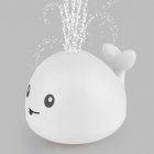 Water Spray Bath Toy Whale Shape Led Light Music Water Spray Ball Baby Bath Water Induction Toy Spouting little whale (white)