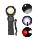 Waterproof 360 Degree Rotatable T6 LED Torch Flashlight with Magnet COB Work Light White light + red light