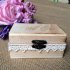 We Do Rustic Wooden Wedding Ring Bearer Box Creative Lace Decorated Lockable Ring Holder Box 10   6   5cm