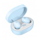 Wireless Earphone for IOS Android Cellphones Bluetooth V5.0 LED Display With Charging Bin Power Bank  blue