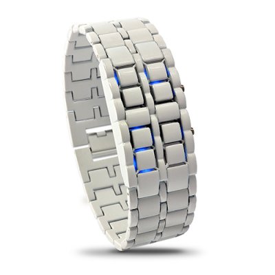 Blue LED White Watch - Iron Samurai Shiro