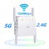 WiFi Amplifier 5G 1200Mbps  WiFi Router 2 External Antenna Wifi Range Amplifier Wifi 1200Mbps white US regulations