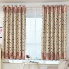 Window Curtain with Simple  Printing Balcony Living Room Bedroom Shading Drapes As shown_1m wide x 2m high punch