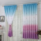 Window Curtain with Butterflies Pattern Half Shading Drapes for Living Room Bedroom As shown_1m wide * 2m high