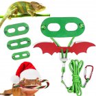 Wings  Shape  Pet  Harness  Leash  Rope Climbing Pet Out Traction Belt Walking Lizard Rope Christmas suit (including hat + traction rope)