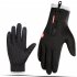 Winter Riding Gloves for Men Touch Screen Warm Windprood Thicken Simier Cotton Gloves black M
