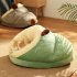 Winter Warm Plush Cozy Nest Slippers Shape Thickened Sleeping Cushion Mat For Small Medium Cats Dogs red rabbit M  50 x 35 x 30cm 
