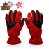 Winter Gloves with LED Light  Red  Medium 