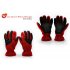 Winter Gloves with LED Light  Red  Medium 