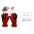 Winter Gloves with LED Light  Red  Medium 