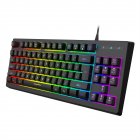 Wire Control Gaming Keyboard Y200 RGB Colorful Backlight 87-key Usb Keyboard For Laptop Desktop Pc Computer black